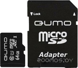 microSDXC UHS-1 64GB + адаптер (QM64GMICSDXC10U1)