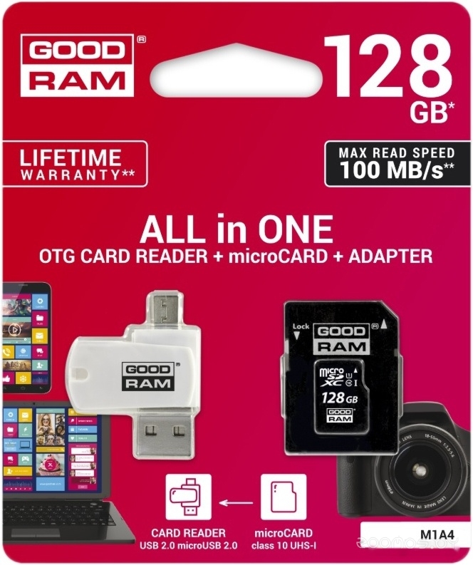 ALL in ONE microSDXC M1A4-1280R12 128GB