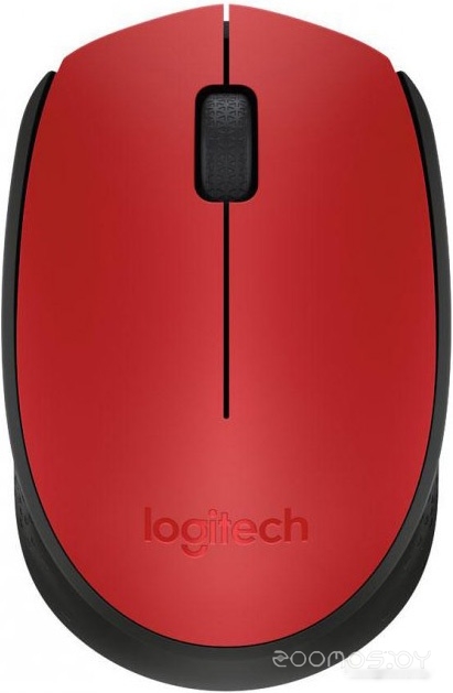 M171 Wireless Mouse красный/черный [910-004641]
