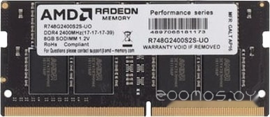 Radeon R7 Performance 8GB DDR4 SODIMM PC4-19200 R748G2400S2S-UO