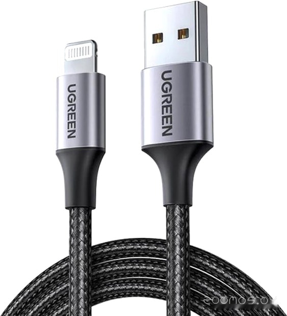 US199 60156 USB Type-A - Lightning (1 м, черный/серый)