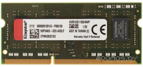 ValueRAM 4GB DDR3 SODIMM PC3-12800 KVR16S11S8/4WP