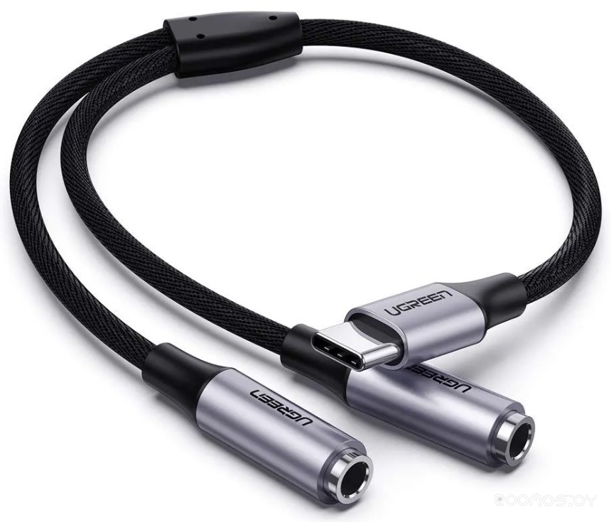 AV144 30732 USB Type-C - 2 x 3.5 мм (0.25 м, черный)