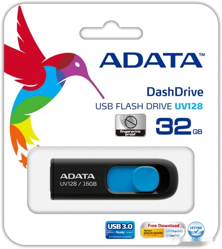 DashDrive UV128 32GB (черный/синий)