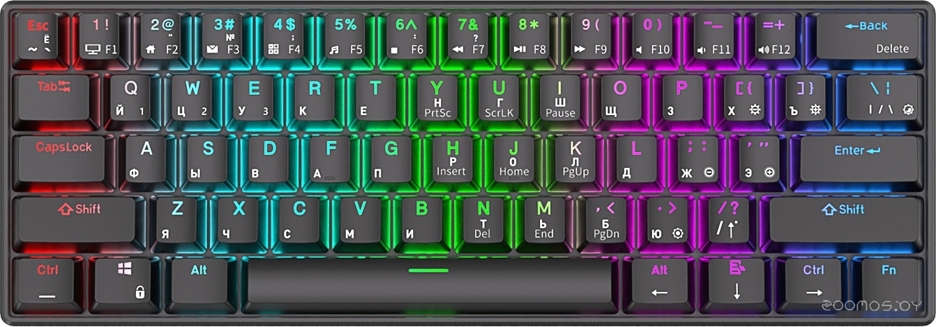 RK61 RGB (черный, RK Red)