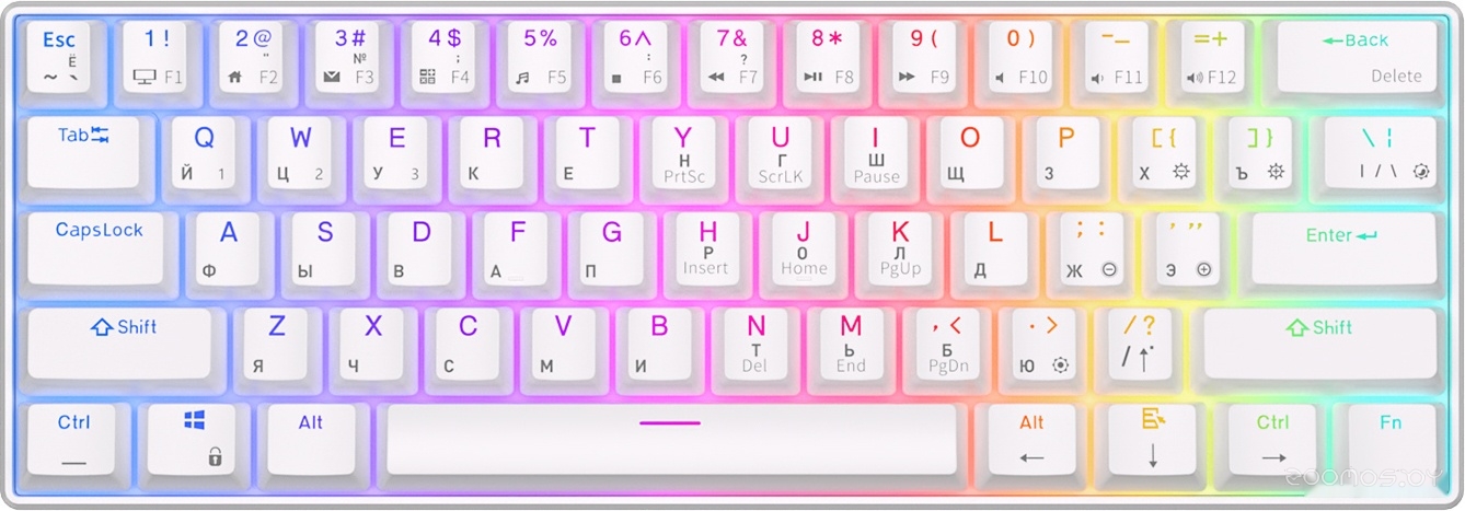 RK61 RGB (белый, RK Red)