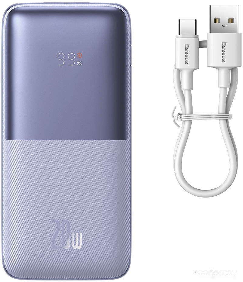 Bipow Pro Digital Display Fast Charge 20W Overseas Edition 10000mAh (фиолетовый)