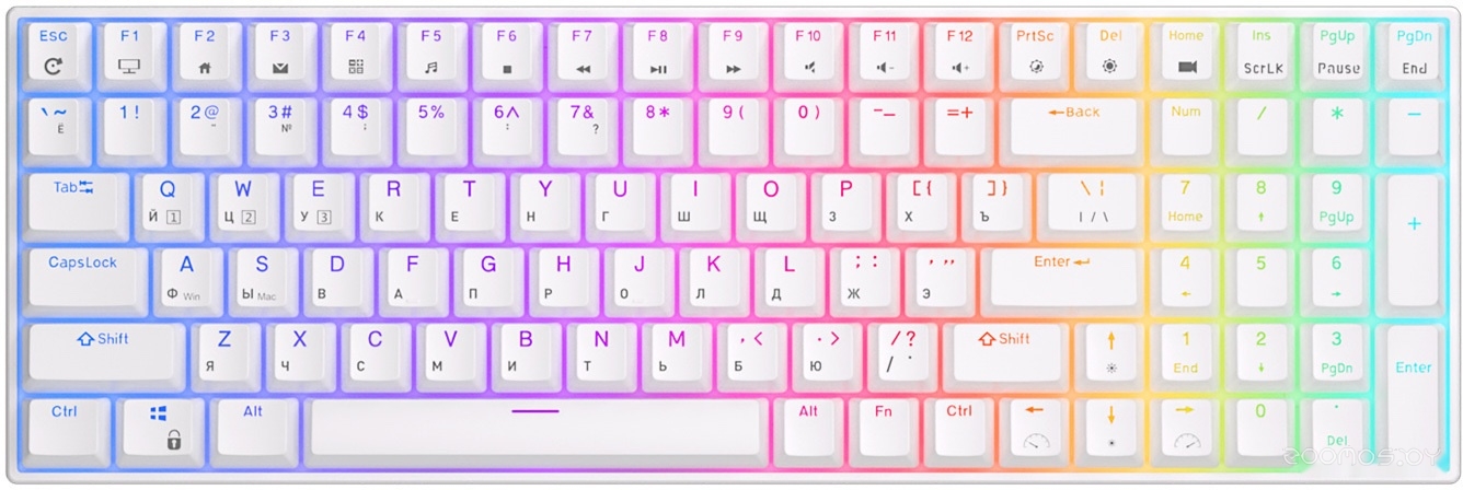 RK100 RGB (белый, RK Red)