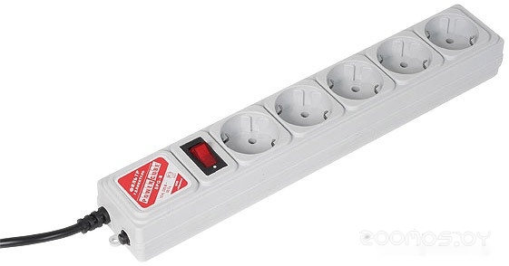 5 розеток, серый, 3 м (SPG-B-10)