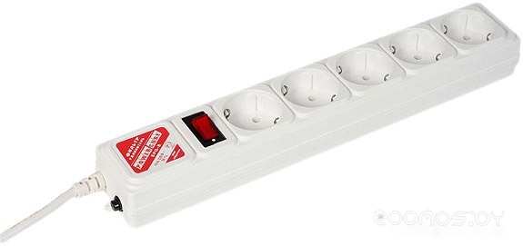 5 розеток, белый, 5 м (SPG-B-15-WHITE)