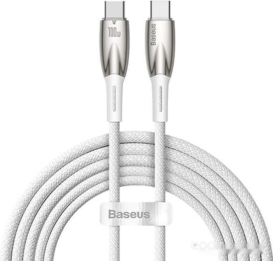 Glimmer Series Fast Charging Data Cable USB Type-C - Type-C 100W CADH000702 (1 м, белый)