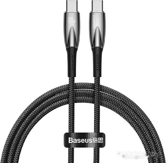 Glimmer Series Fast Charging Data Cable USB Type-C - Type-C 100W CADH000701 (1 м, черный)