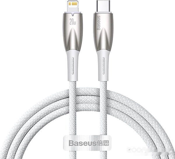 Glimmer Series Fast Charging Data Cable Type-C - Lightning 20W CADH000002 (1 м, белый)