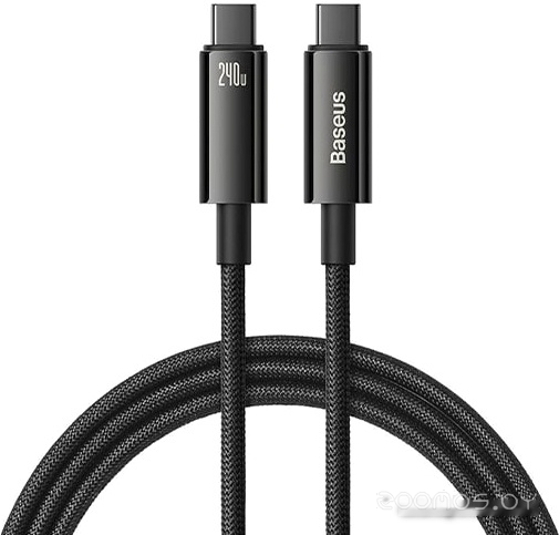 Tungsten Gold Fast Charging Data Cable USB Type-C - USB Type-C (1 м, черный)