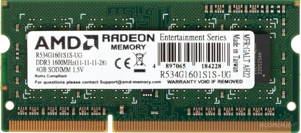 4GB DDR3 SO-DIMM 1600 МГц R534G1601S1S-UG