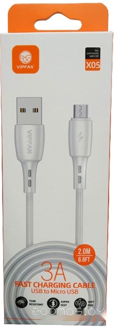 X05 USB Type-A -microUSB (2 м, белый)