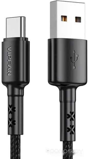 X02 USB Type-A - USB-Type-C (1.2 м, черный)