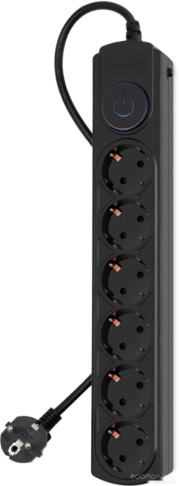 BK-6-EU-3-10-B (3м, 6 розеток, черный)