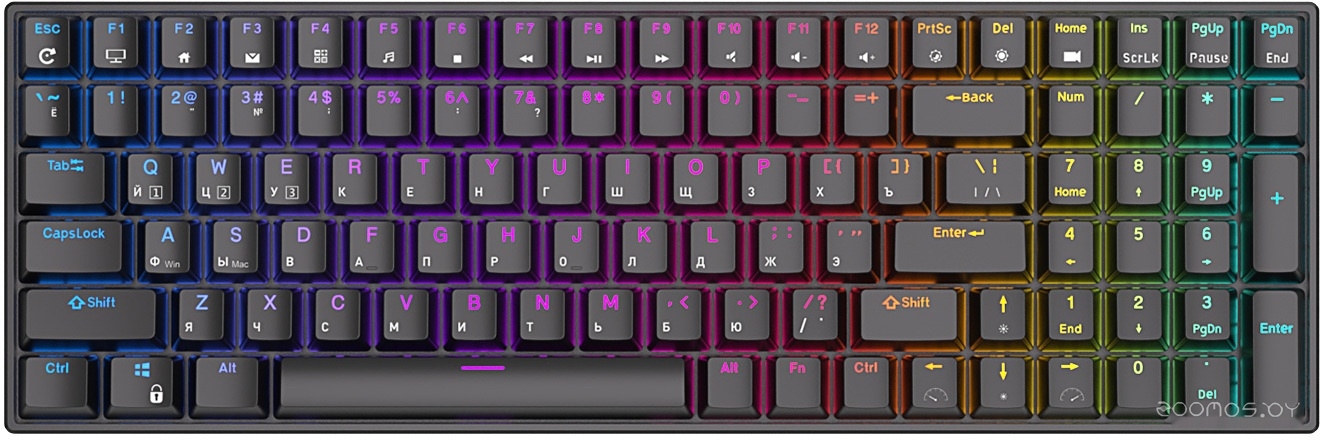 RK100 RGB (черный, RK Red)