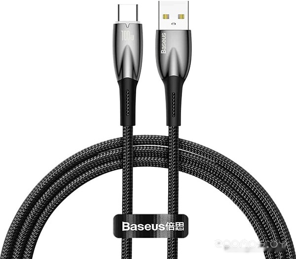 Glimmer Series Fast Charging Data Cable USB Type-A - Type-C 100W CADH000401 (1 м, черный)