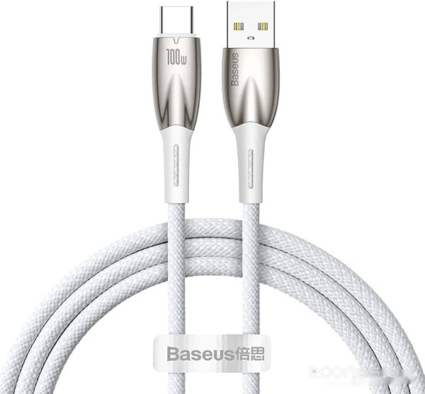 Glimmer Series Fast Charging Data Cable USB Type-A - Type-C 100W CADH000402 (1 м, белый)