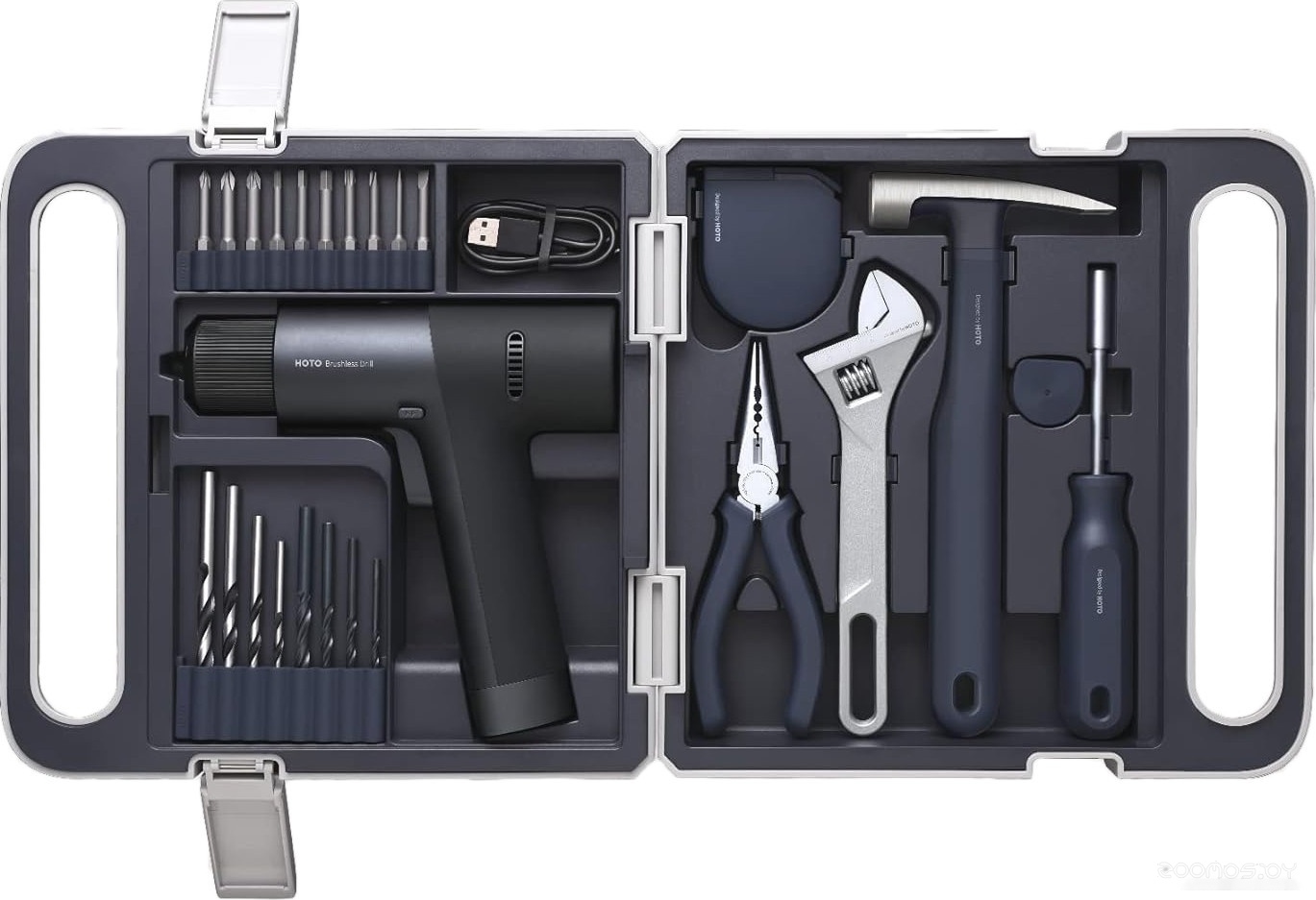 12V Brushless Drill Kit QWDZGJ001 (с АКБ, кейс, набор инструментов)