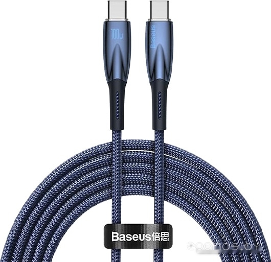 Glimmer Series Fast Charging Data Cable USB Type-C - Type-C 100W CADH000703 (1 м, синий)