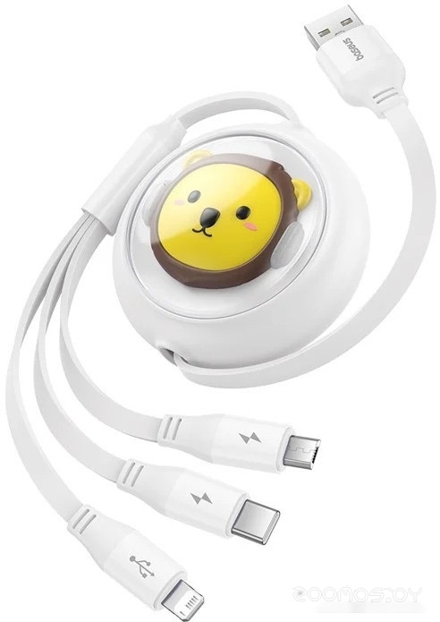 CB000063 USB Type-A - Lightning/USB Type-C/microUSB (1.1 м, белый)