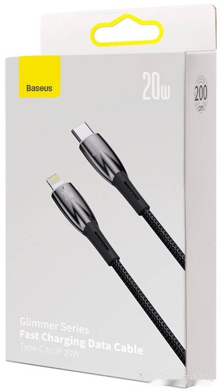 Glimmer Series USB Type-C - Lightning (2 м, черный)