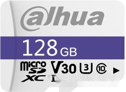 128GB MicroSD C10/U3/V30 FAT32 DHI-TF-C100/128GB