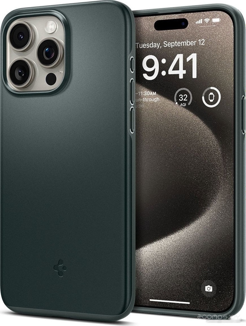 Thin Fit для iPhone 15 Pro Max ACS06548 (зеленый)