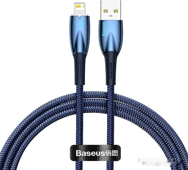 Glimmer Series Fast Charging Data Cable USB Type-A - Lightning 2.4A CADH000303 (2 м, синий)