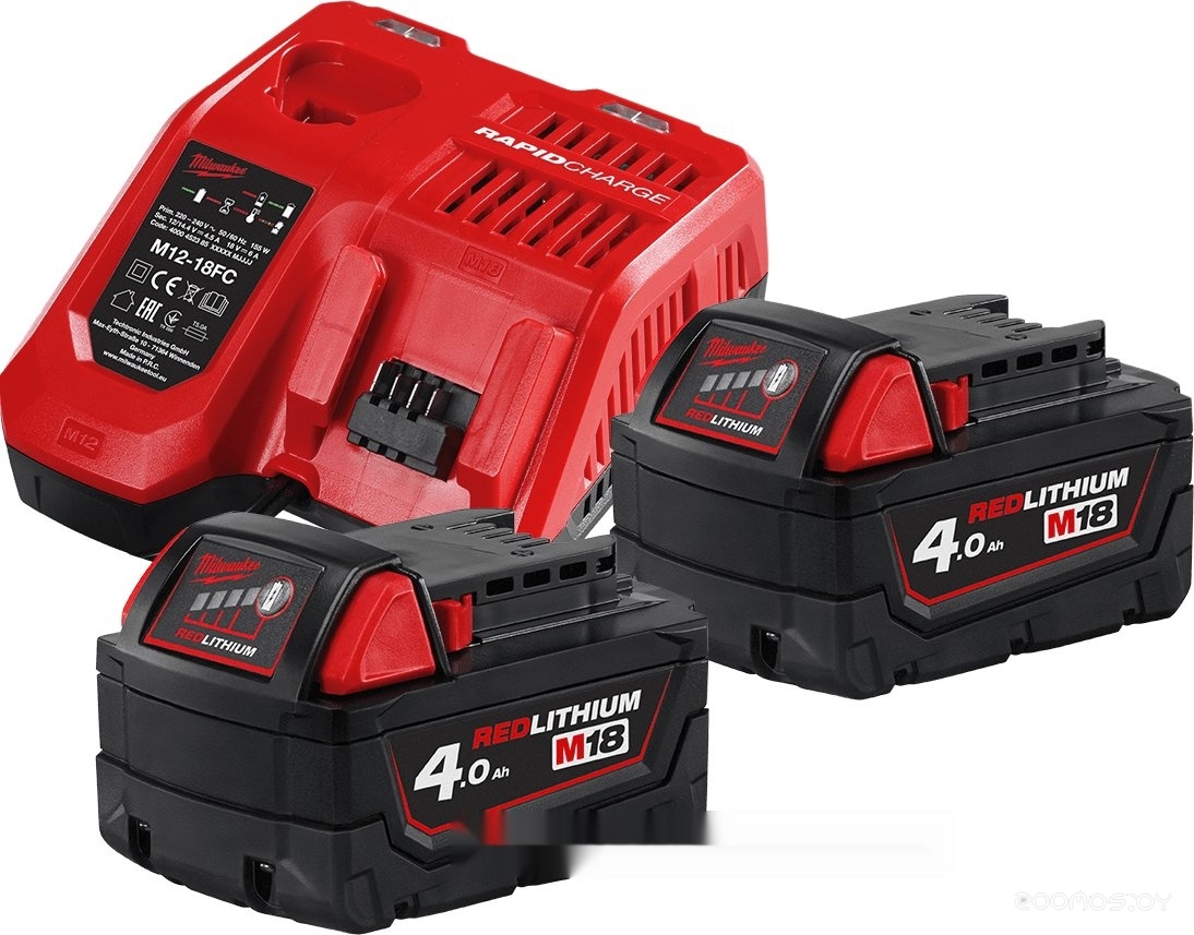 M18 M18NRG-402 4933459215 (2 x 18В/4 Ач + 12-18В)
