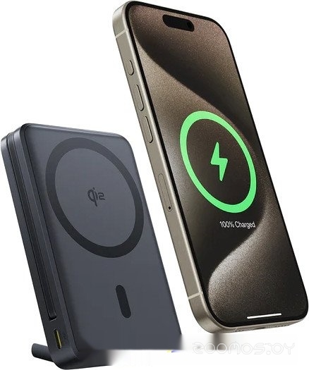 Nomos Qi2 Magnetic Power Bank 10000mAh (черный)