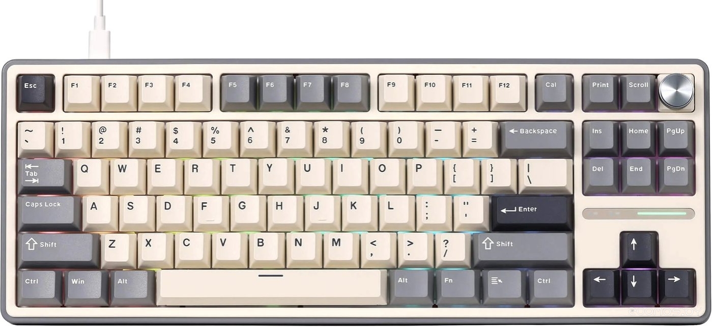 R87 Pro RGB Half Grey (RK Cream)