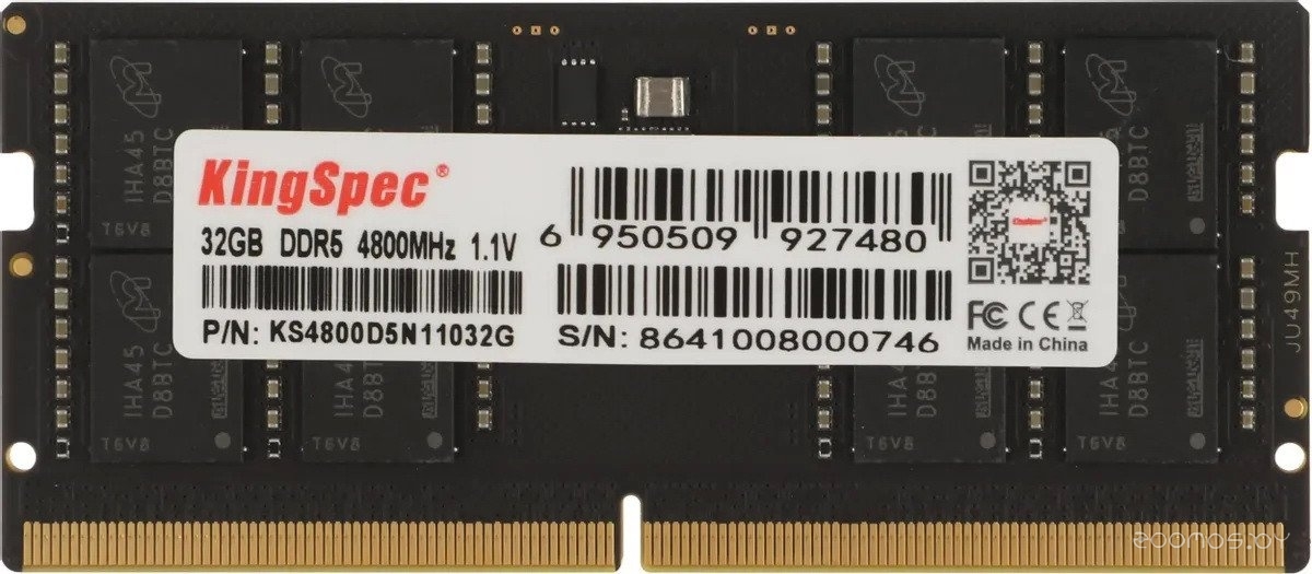 32ГБ DDR5 SODIMM 4800 МГц KS4800D5N11032G