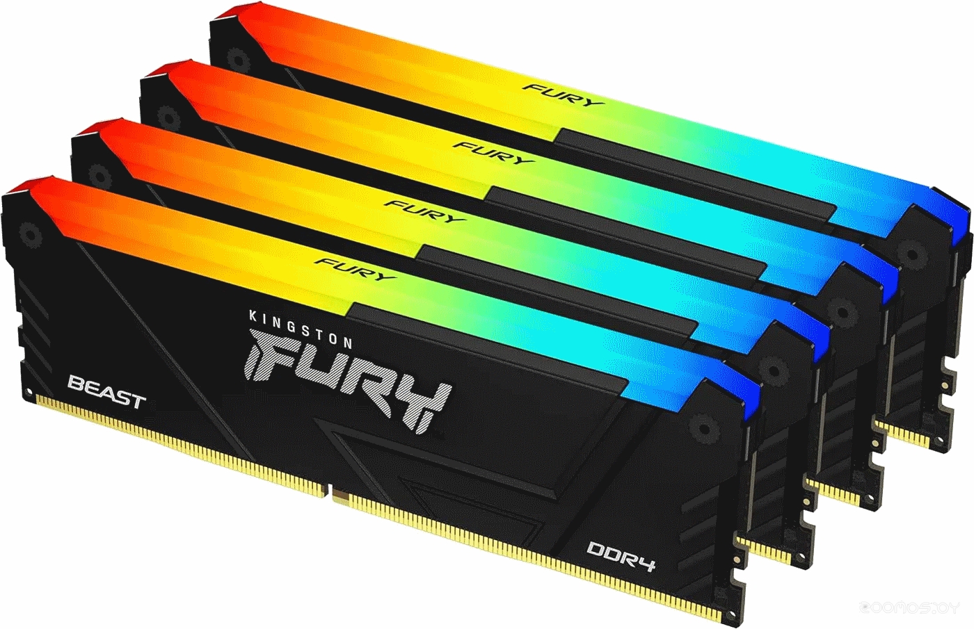 FURY Beast RGB 4x16ГБ DDR4 2666 МГц KF432C16BB2AK4/64