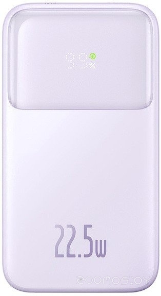 Comet Series Dual-Cable Digital Display Fast Charge Power Bank 22.5W 20000mAh (сиреневый)