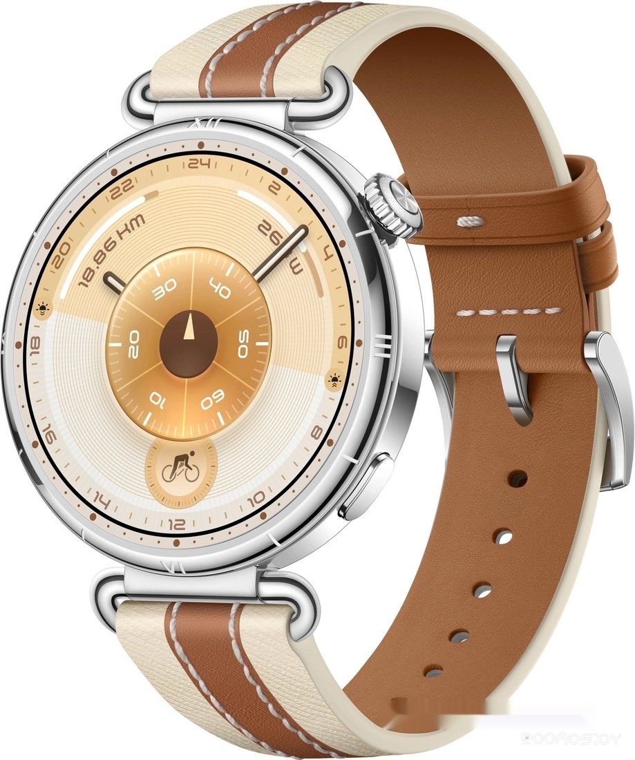 Watch GT 6 41 мм (серебристый, с коричневым кожаным ремешком, международная версия)