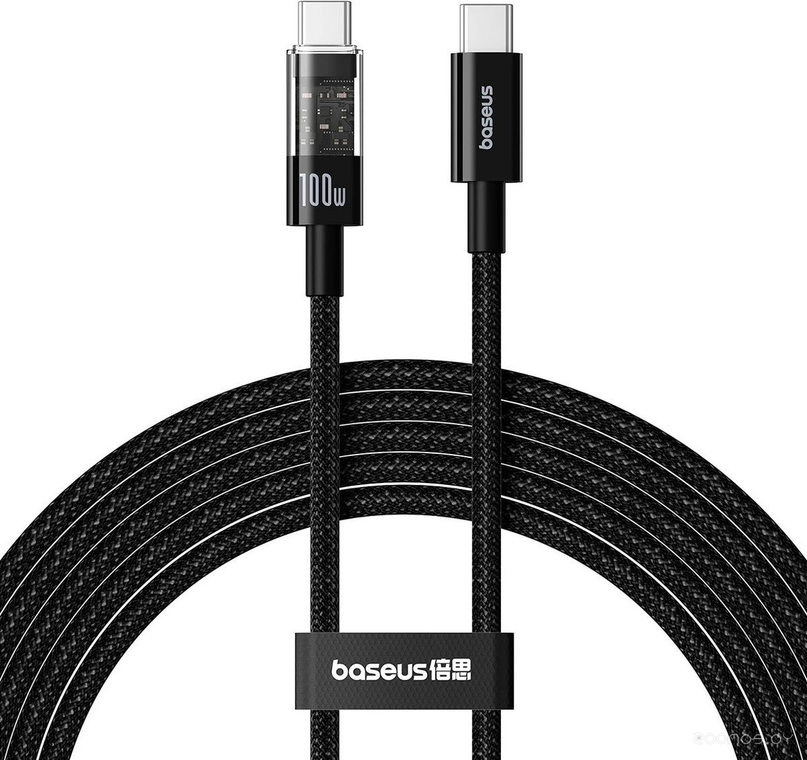 Gem Fast-Charging Data 100W USB Type-C - USB Type-C (1 м, черный)