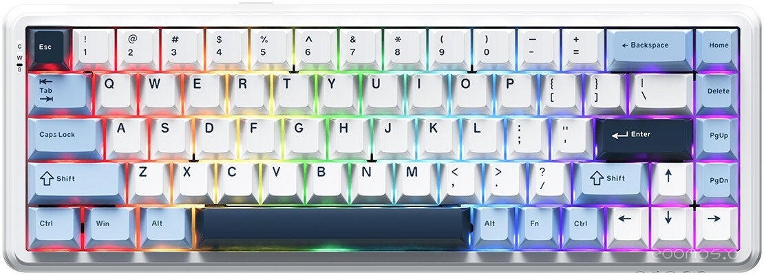 AK680 Max (8+1K) (белый/голубой/темно-синий)