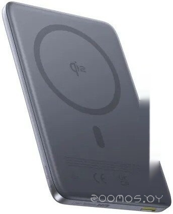 PicoGo AM41 Ultra-Slim Qi2 Magnetic Power Bank 10000mAh (серый)