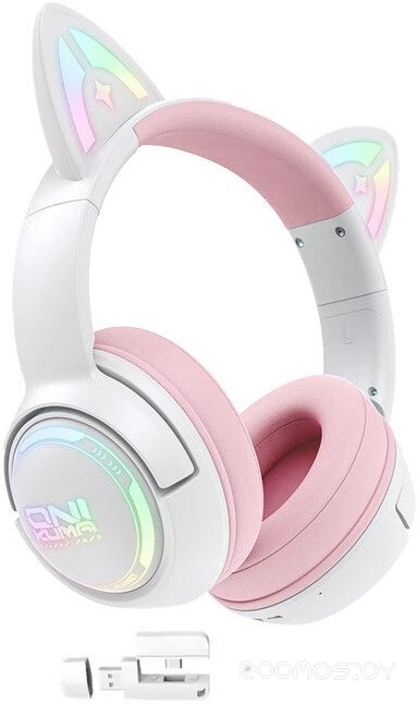 GT838 Cat Ear (белый/розовый)