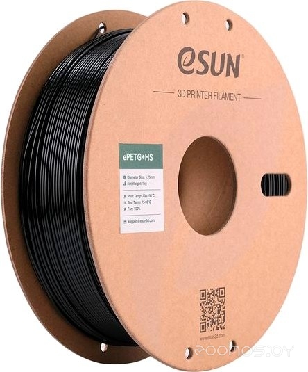 ePETG+HS Filament PETG+HS175B1P1 (1.75мм, 1кг, черный)