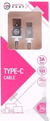 TC-305 USB Type-A - USB Type-C (1 м, серый)