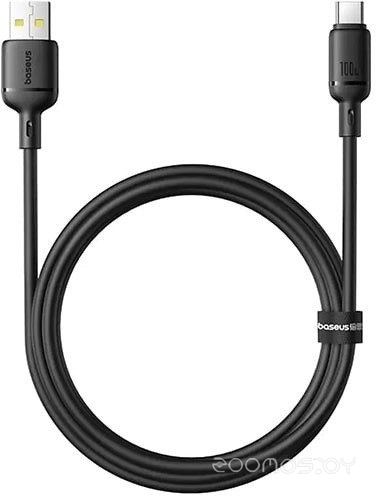 Silky Series Fast Charging Cable USB to Type-C 100W (1 м, черный)