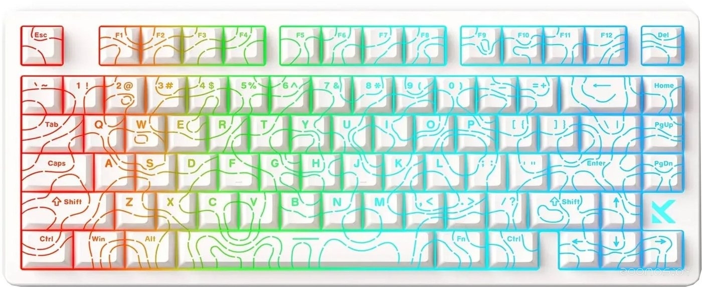 Jet 75 Hall Effect White Topographic (Kailh Magnetic God Switch)