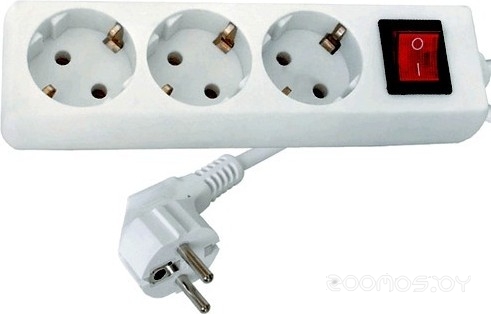 3 розетки, белый, 3 м (ELB-G3-W-3)