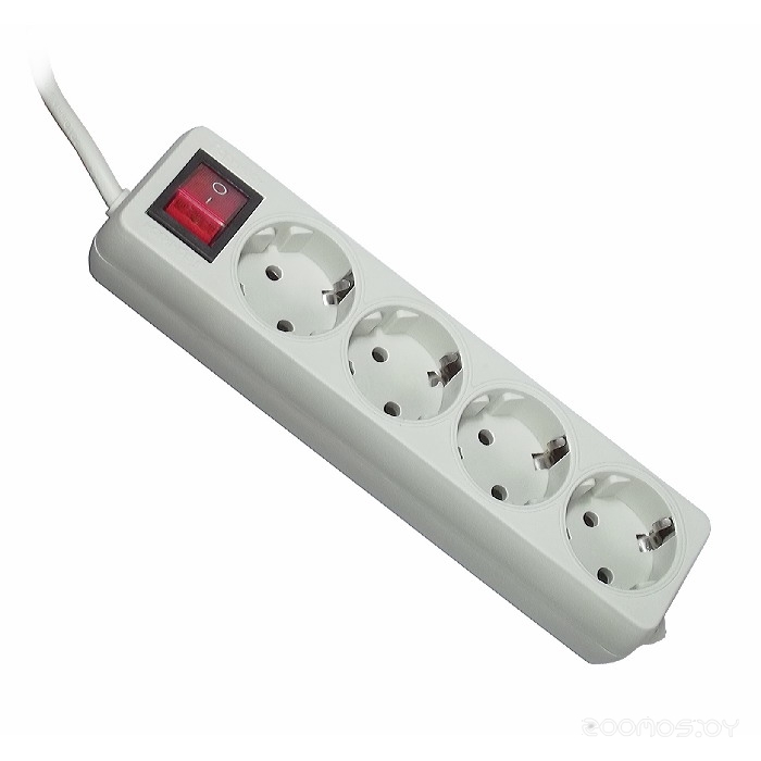 4 розетки, белый, 5 м (ELB-G4-W-5)