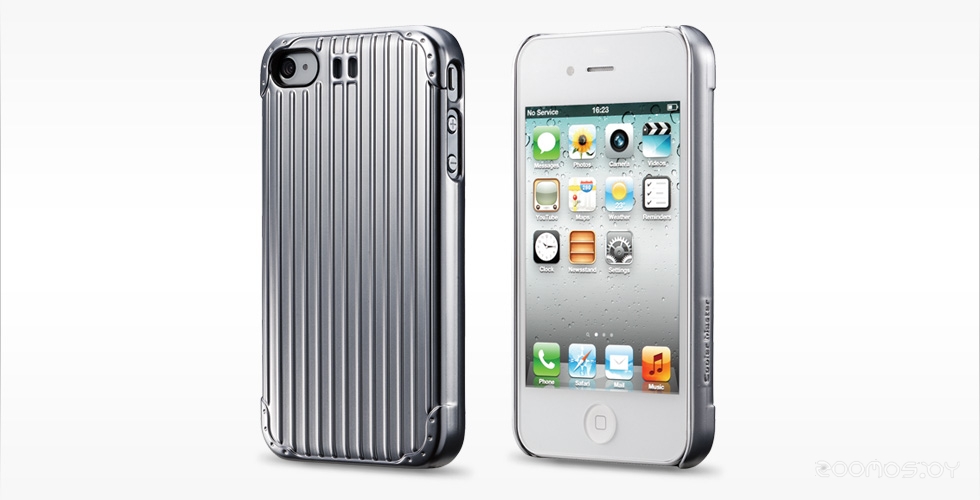 Traveler Suitcase for iPhone 4S/4 Silver